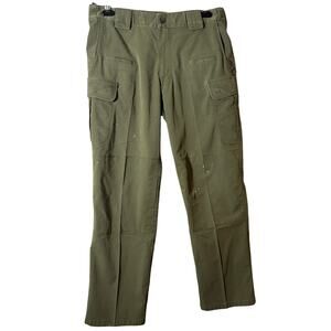 5.11 Tactical Pants 34x30 Men’s Green Cargo Utility Workwear Lightly Distressed
